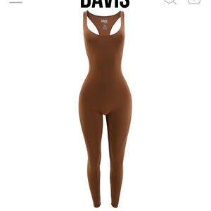 Davis Active Tank Jumpsuit Brown
